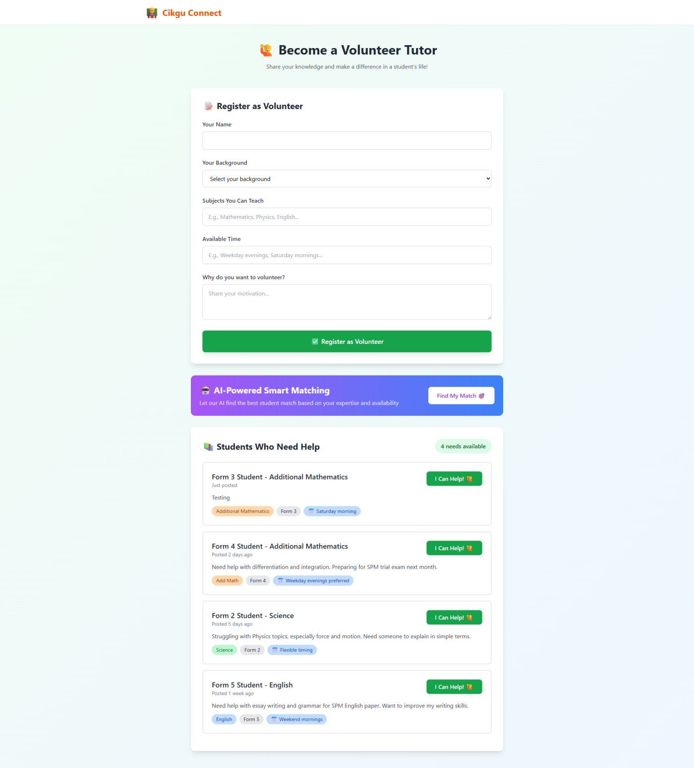 Cikgu Connect - Free Tutoring Platform - Gallery 4