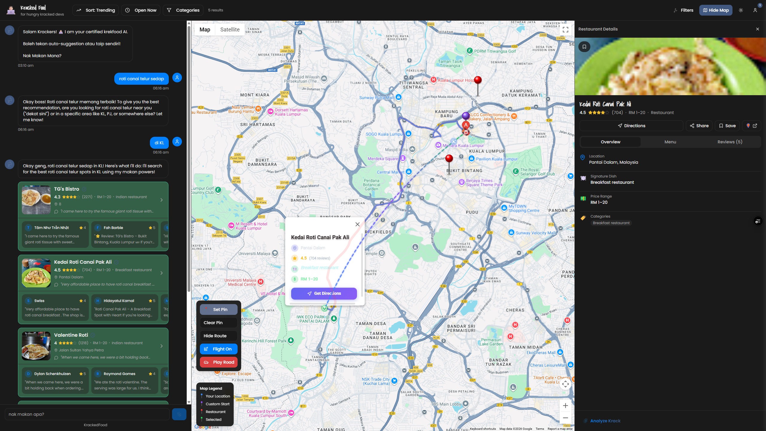 Krekfood Online Map Locator in Malaysia