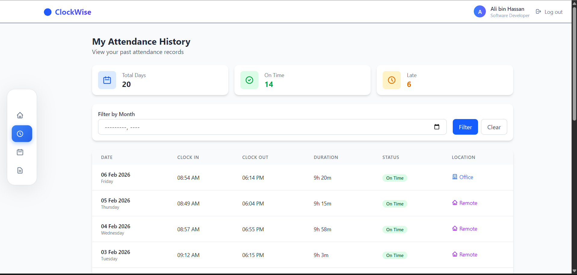 ClockWise - A lite HRMS system - Gallery 3
