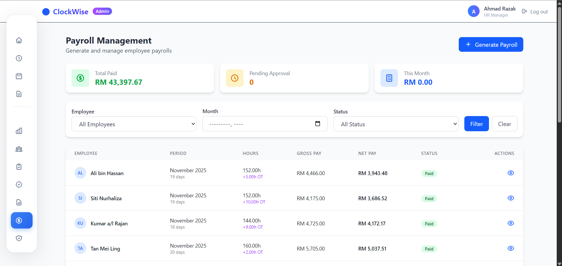 ClockWise - A lite HRMS system - Gallery 2