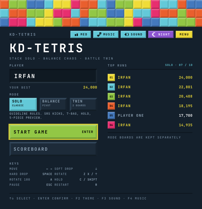 Waza KD Tetris