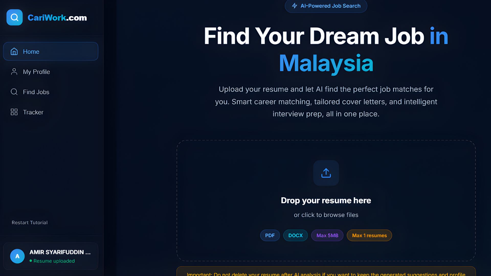 CariWork.com – Your Personal Job Search Copilot