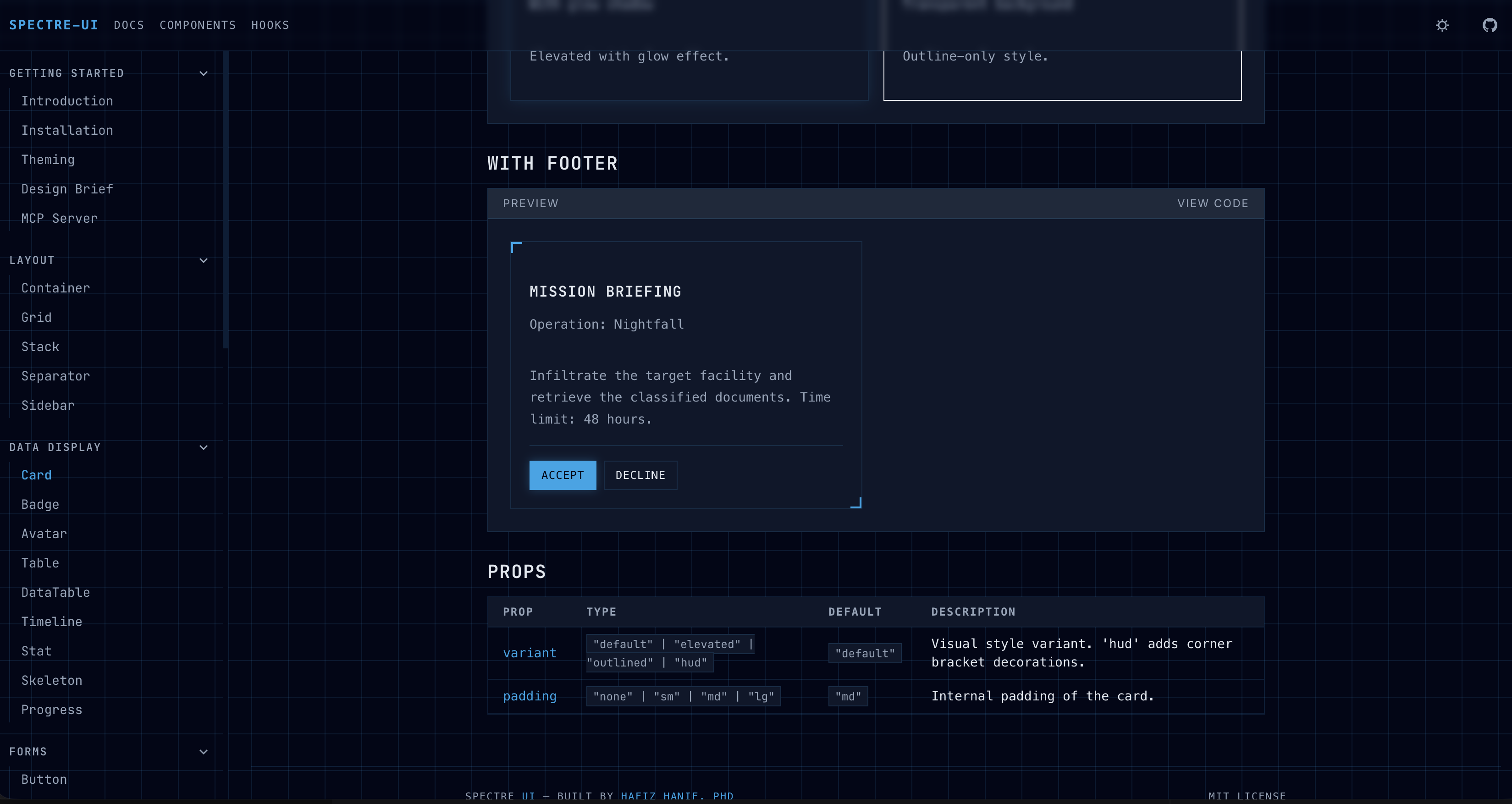 Spectre-UI - Gallery 1