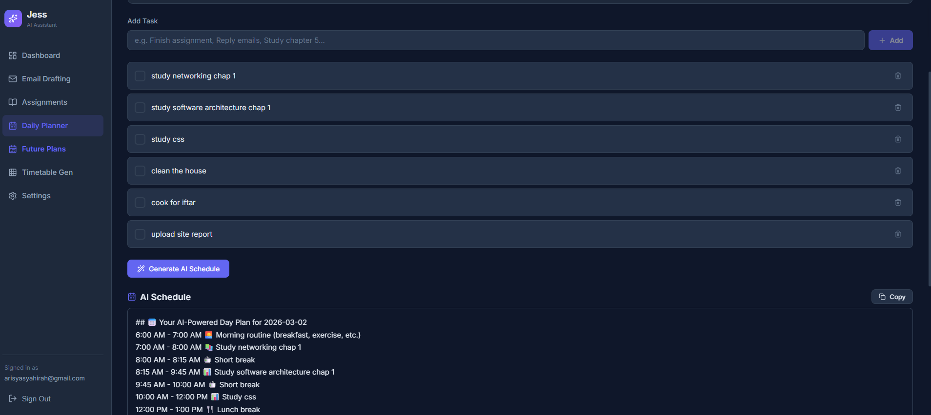  Jess – A Web-Based AI Productivity Assistant - Gallery 3
