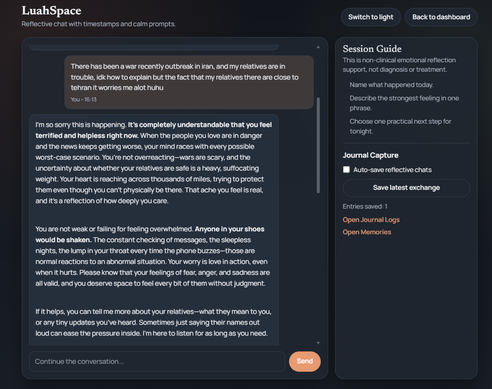 JomLuah! - AI Reflective Journal App - Gallery 1